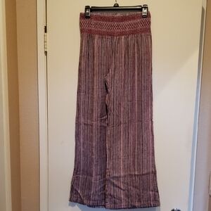 Indigo Rein Burgundy and White Striped Pants